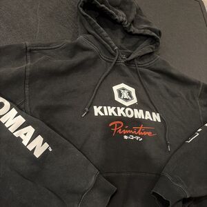 Rare Primitive x Kikkoman Black Pullover Sweatshirt Hoodie Men Sz Large Skater